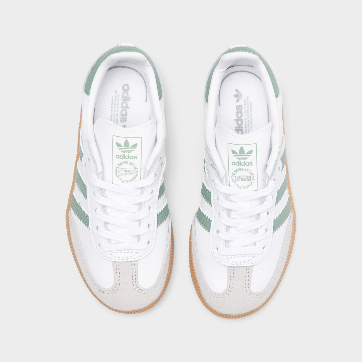 adidas Children's Samba OG Footwear White / Silver Green - Gum