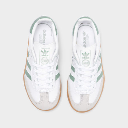 adidas Children's Samba OG Footwear White / Silver Green - Gum
