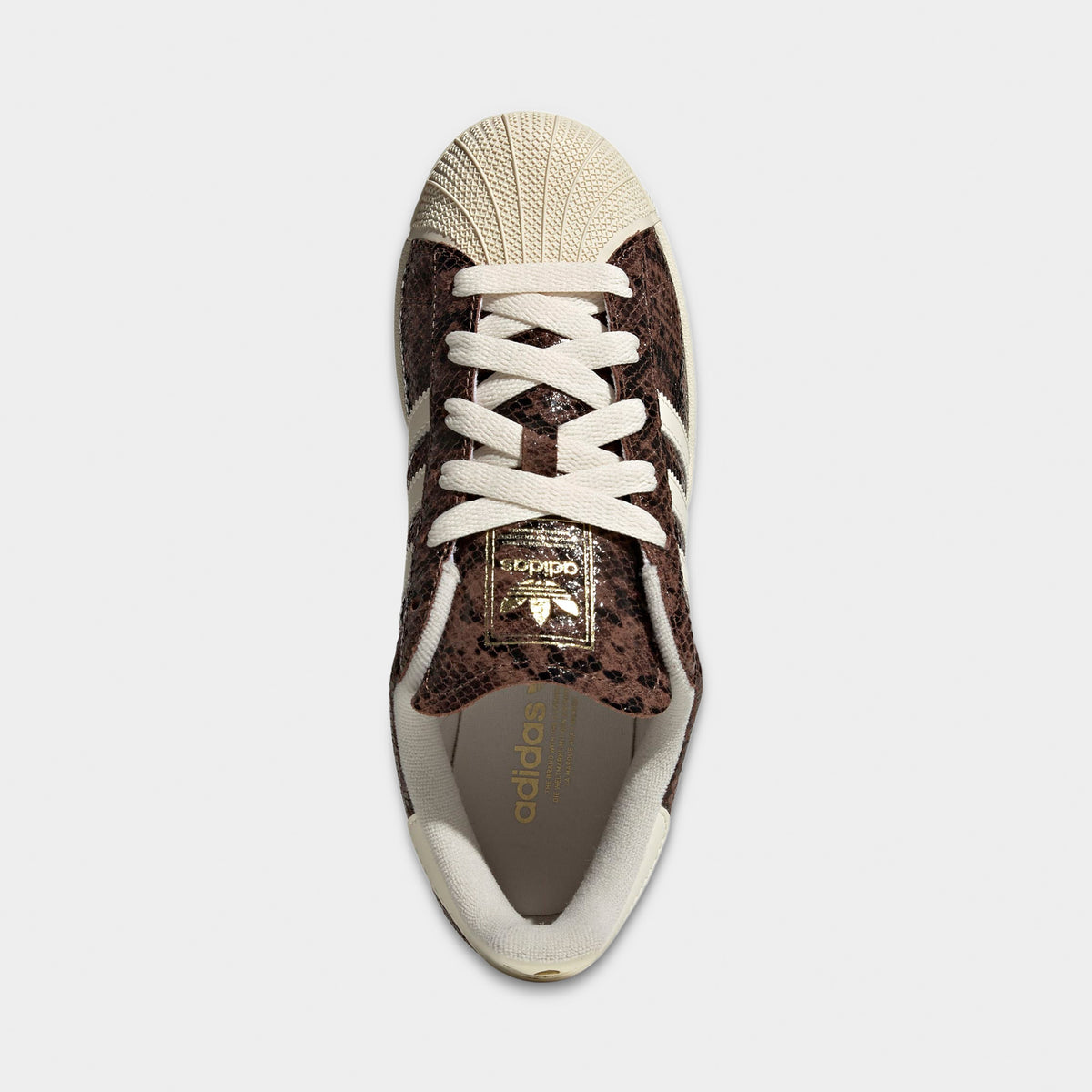 adidas Superstar pour femme, d'occasion, marron crème blanc