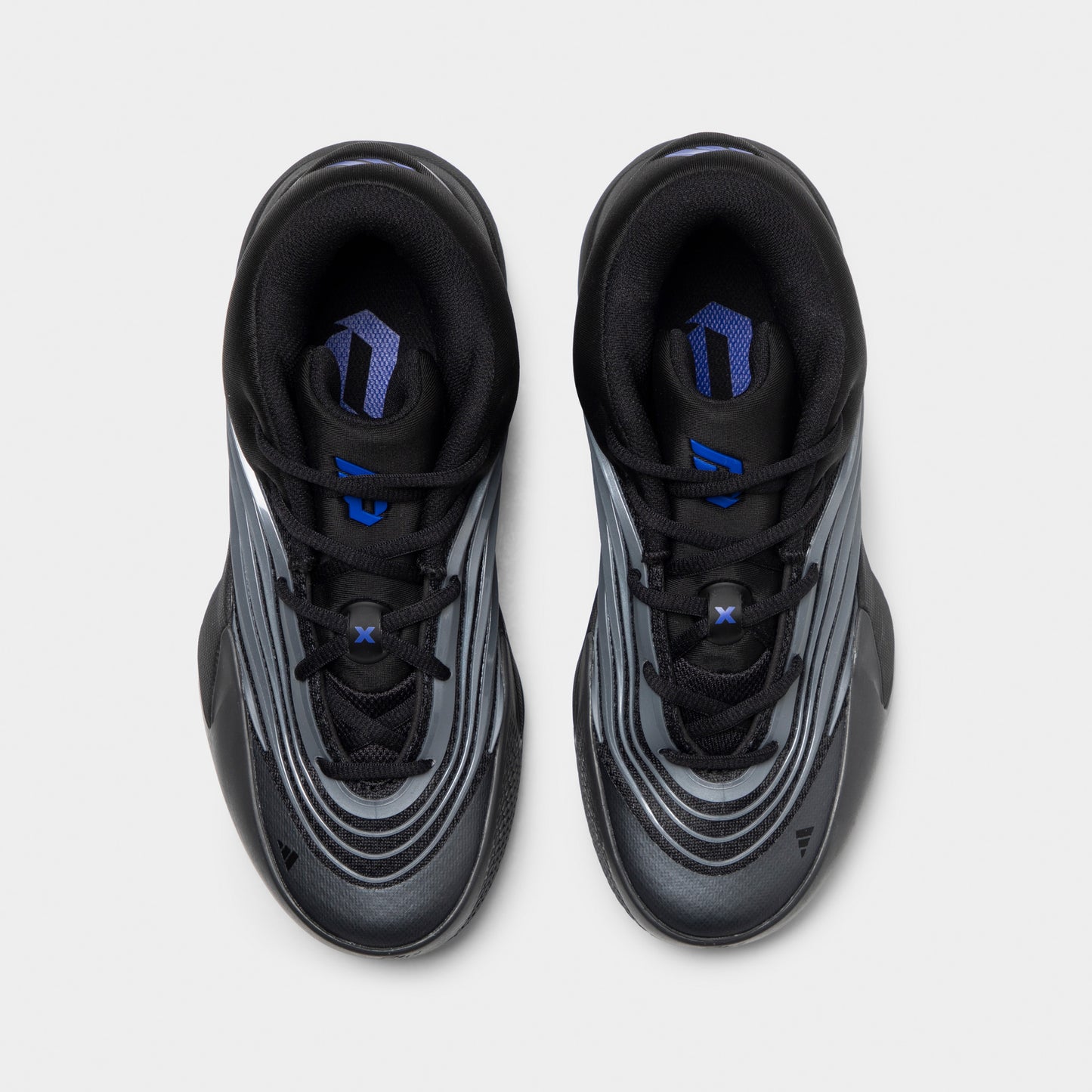 adidas Juniors' Dame X Core Black / Iron Metallic - Lucid Blue