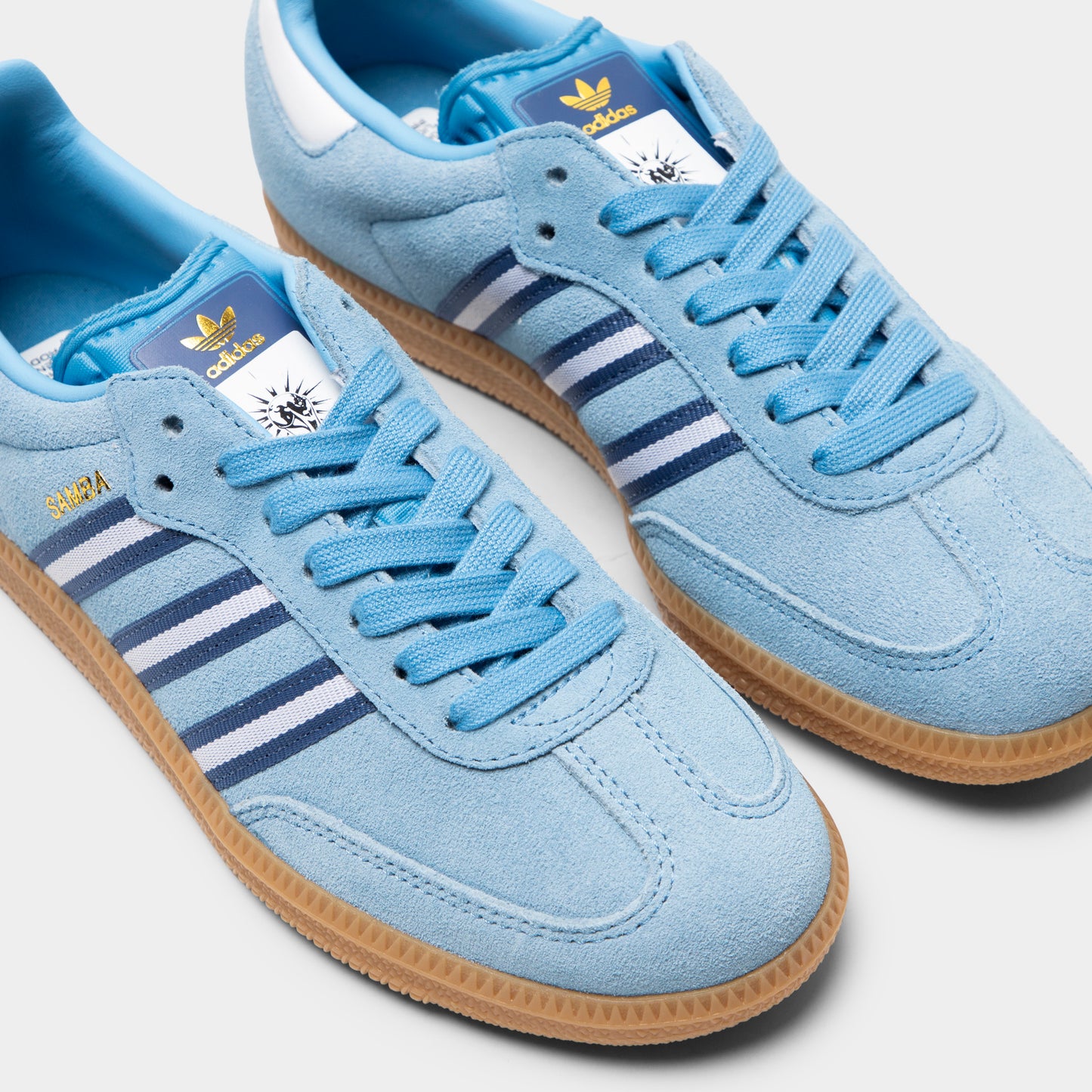 adidas Juniors' Samba OG Light Blue / White - Gum