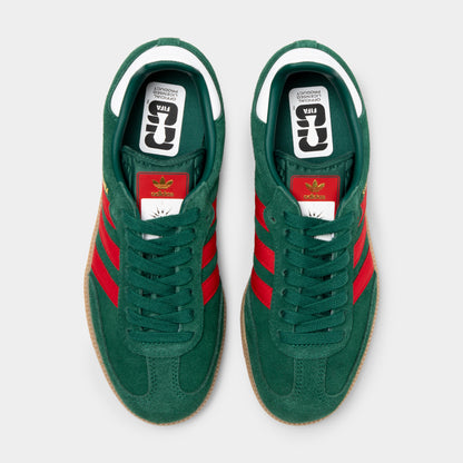 adidas Juniors' Samba OG Team Dark Green / Better Scarlet