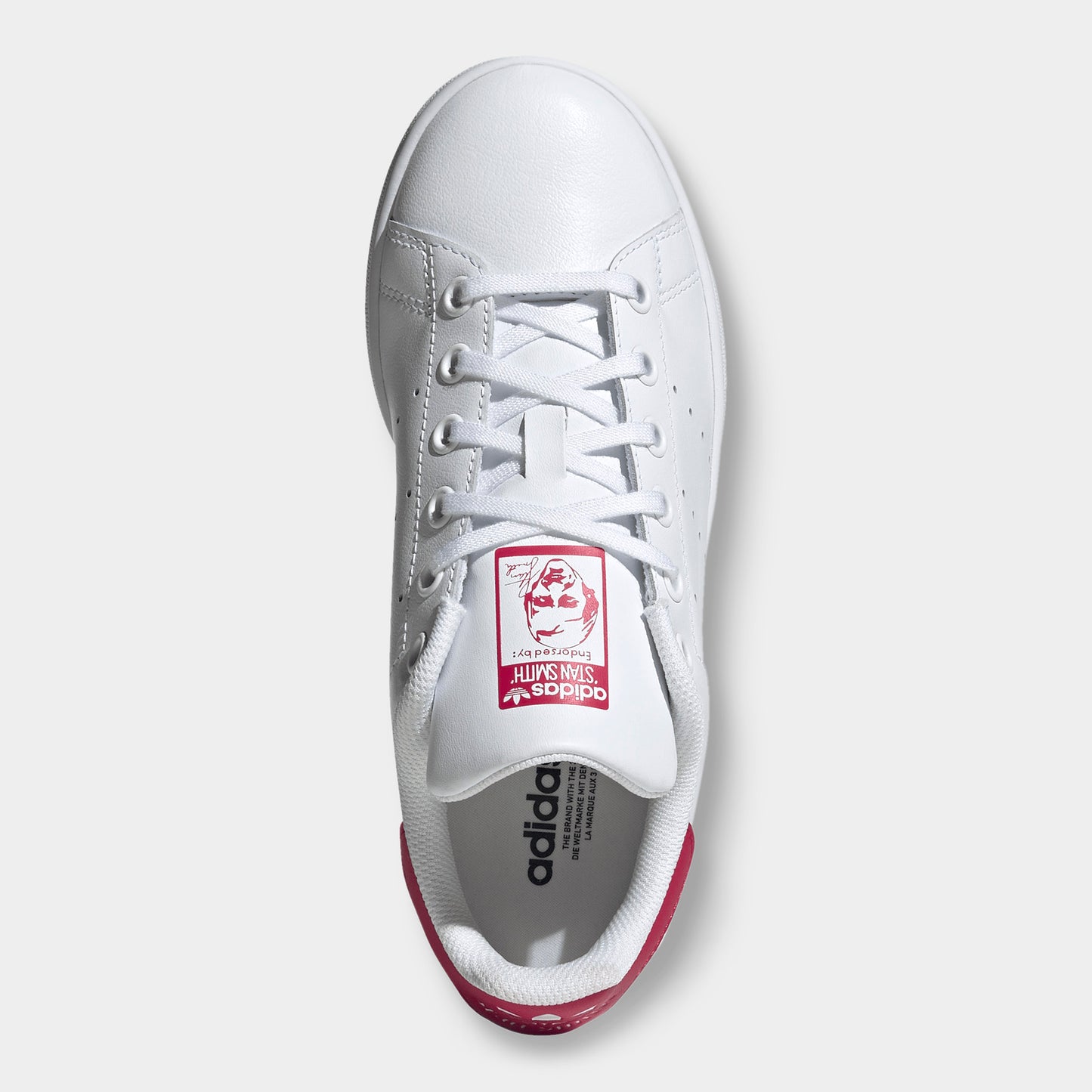 adidas Juniors' Stan Smith White / White - Bold Pink