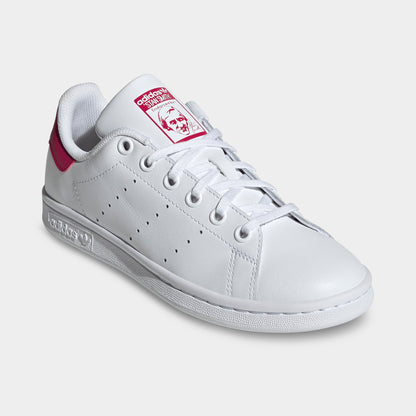 adidas Juniors' Stan Smith White / White - Bold Pink