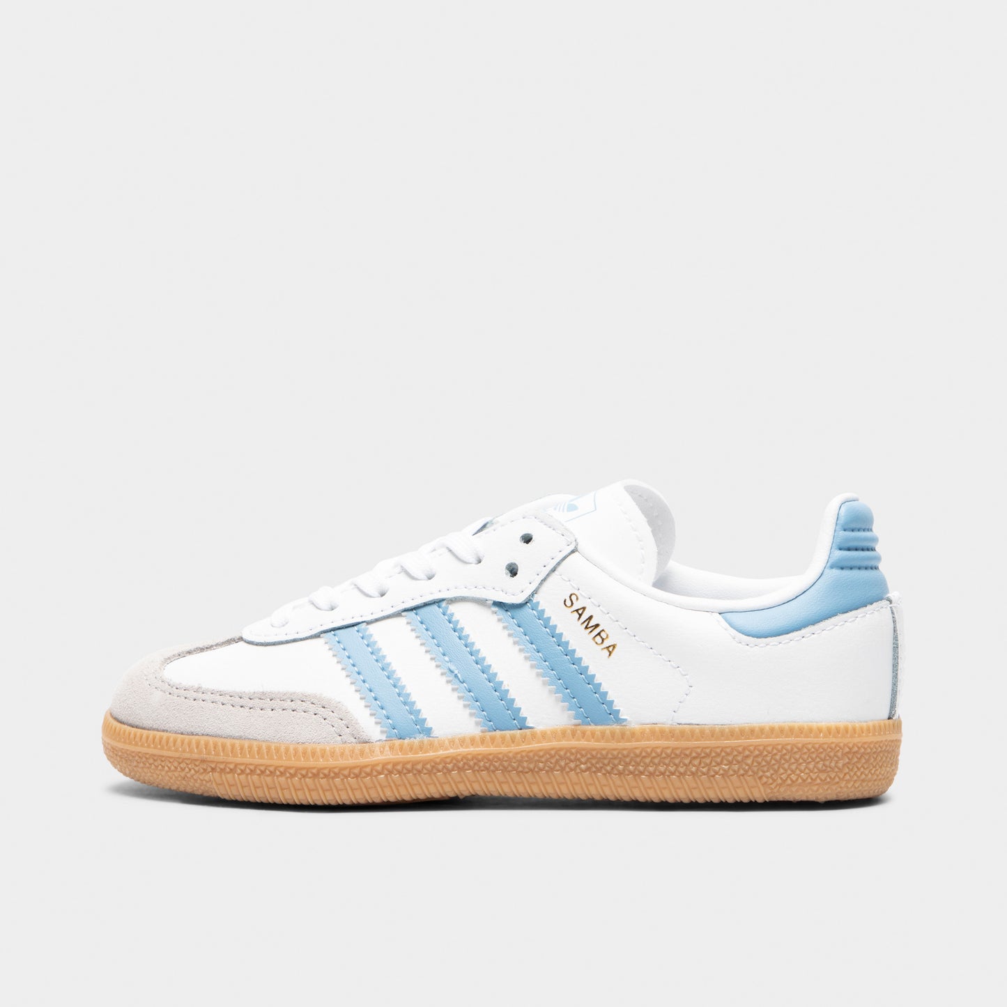 adidas Enfants Samba OG Blanc / Bleu Cendré - Gomme