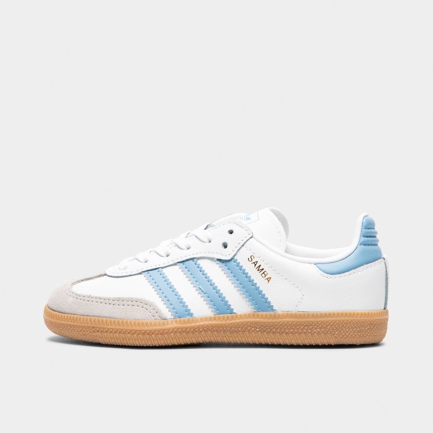 adidas Enfants Samba OG Blanc / Bleu Cendré - Gomme