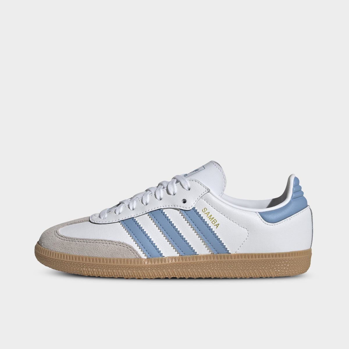 adidas Juniors' Samba OG White Ash Blue Gum – JD Sports