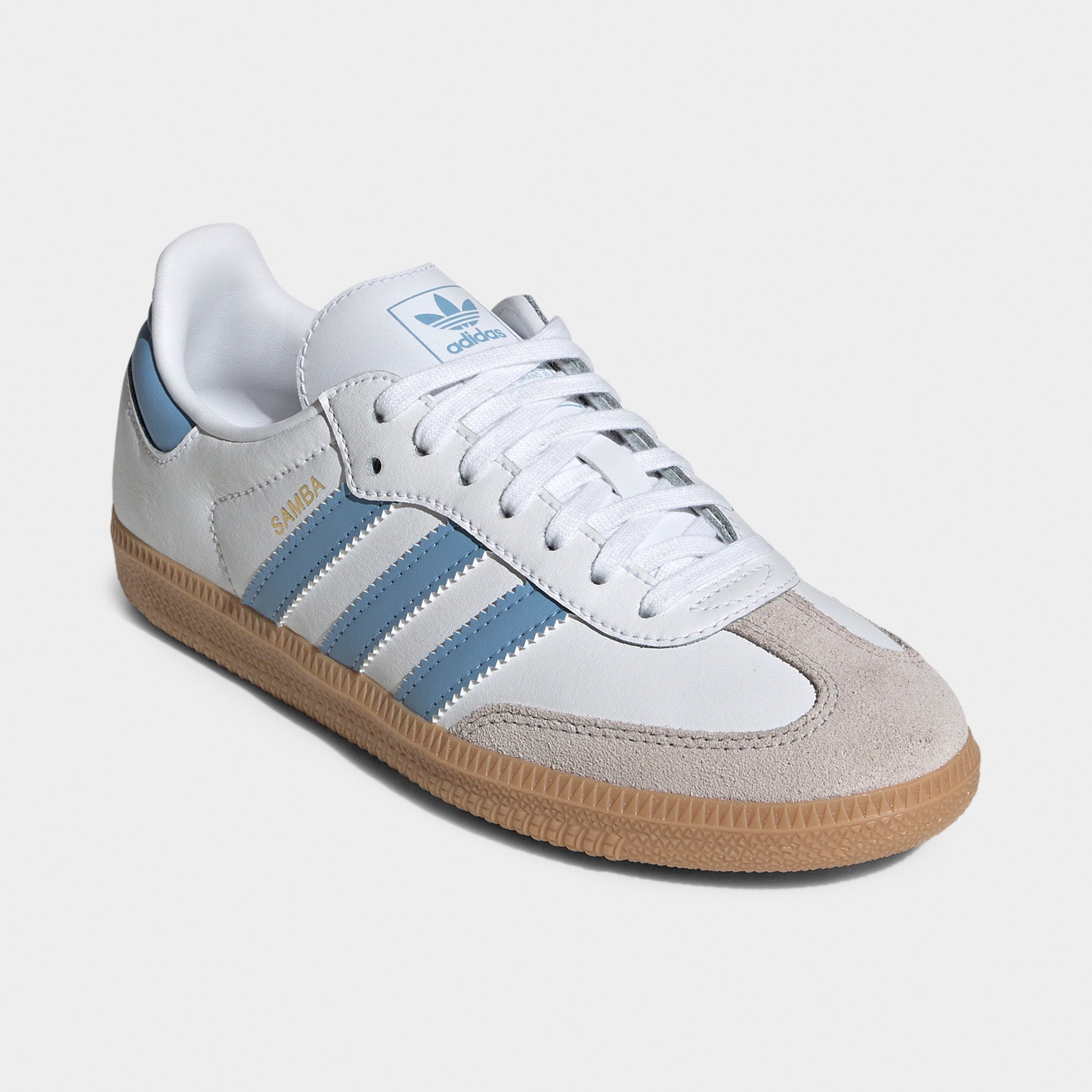 adidas Juniors' Samba OG White / Ash Blue - Gum – JD Sports