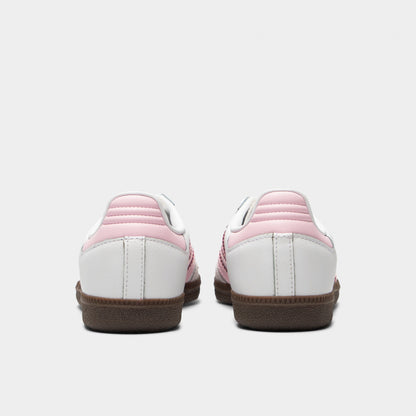 adidas Juniors' Samba OG White / Cloud Pink  - Gum