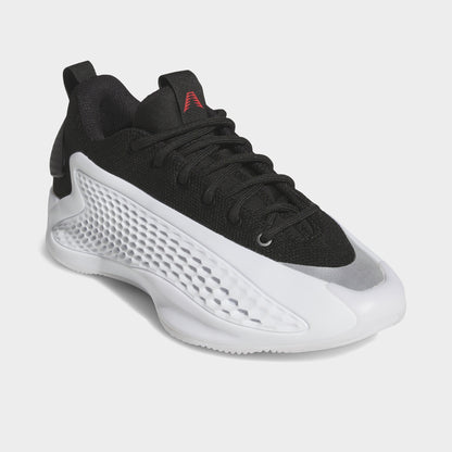 adidas Juniors' Anthony Edwards 1 Low White / Black - Red