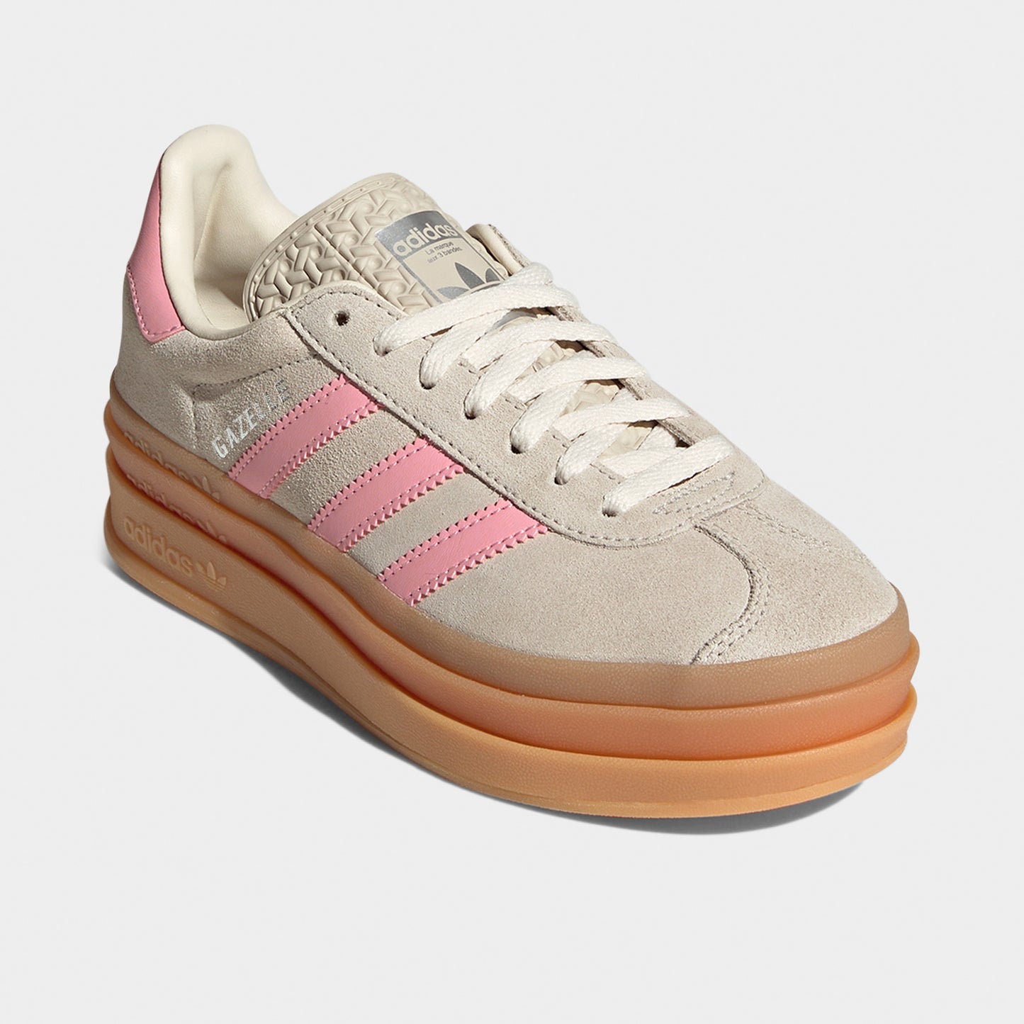 adidas Juniors' Gazelle Bold Grey / Alumina - Semi Pink Spark