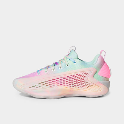 adidas Juniors' Anthony Edwards 1 Low Pink / Green - White