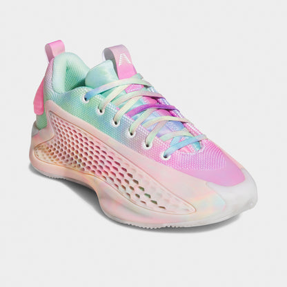 adidas Juniors' Anthony Edwards 1 Low Pink / Green - White
