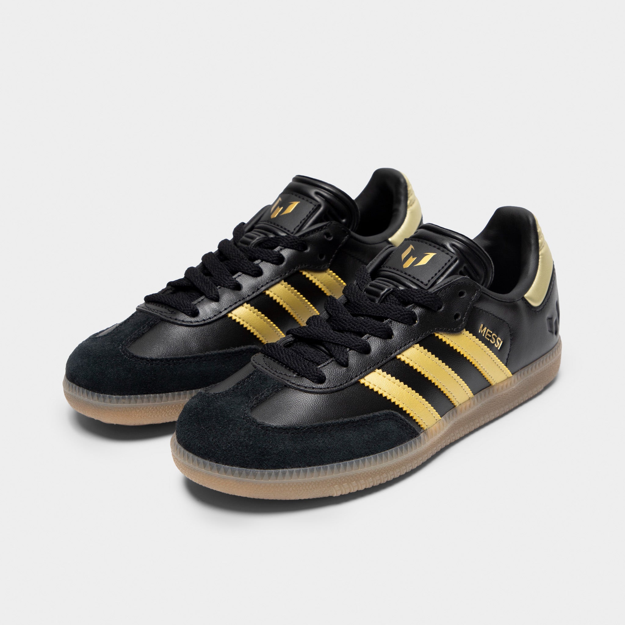 adidas Juniors' Samba Messi Core Black / Gold Metallic - Gum – JD