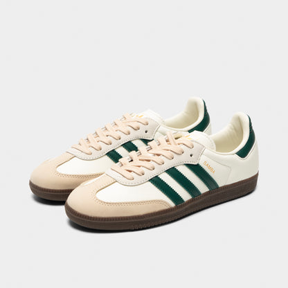 adidas Women's Samba OG Off White / Collegiate Green - Sand Strata