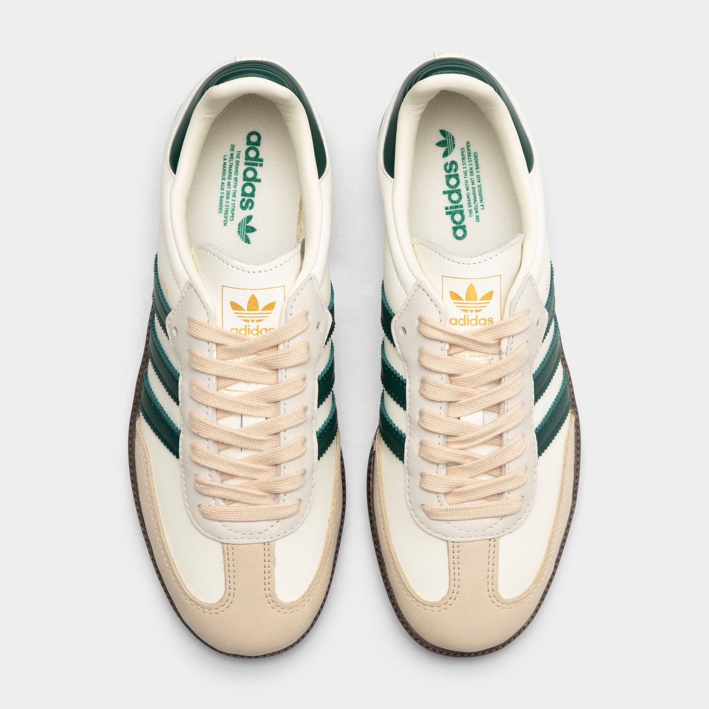 adidas Women's Samba OG Off White / Collegiate Green - Sand Strata