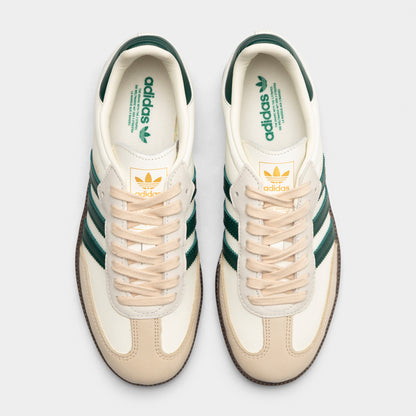 adidas Women's Samba OG Off White / Collegiate Green - Sand Strata