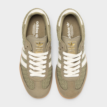 adidas gazelle silver green womens Adidas x Wales Bonner Unisex Samba Cream / Green / Yellow Low Top Sneakers main image 0