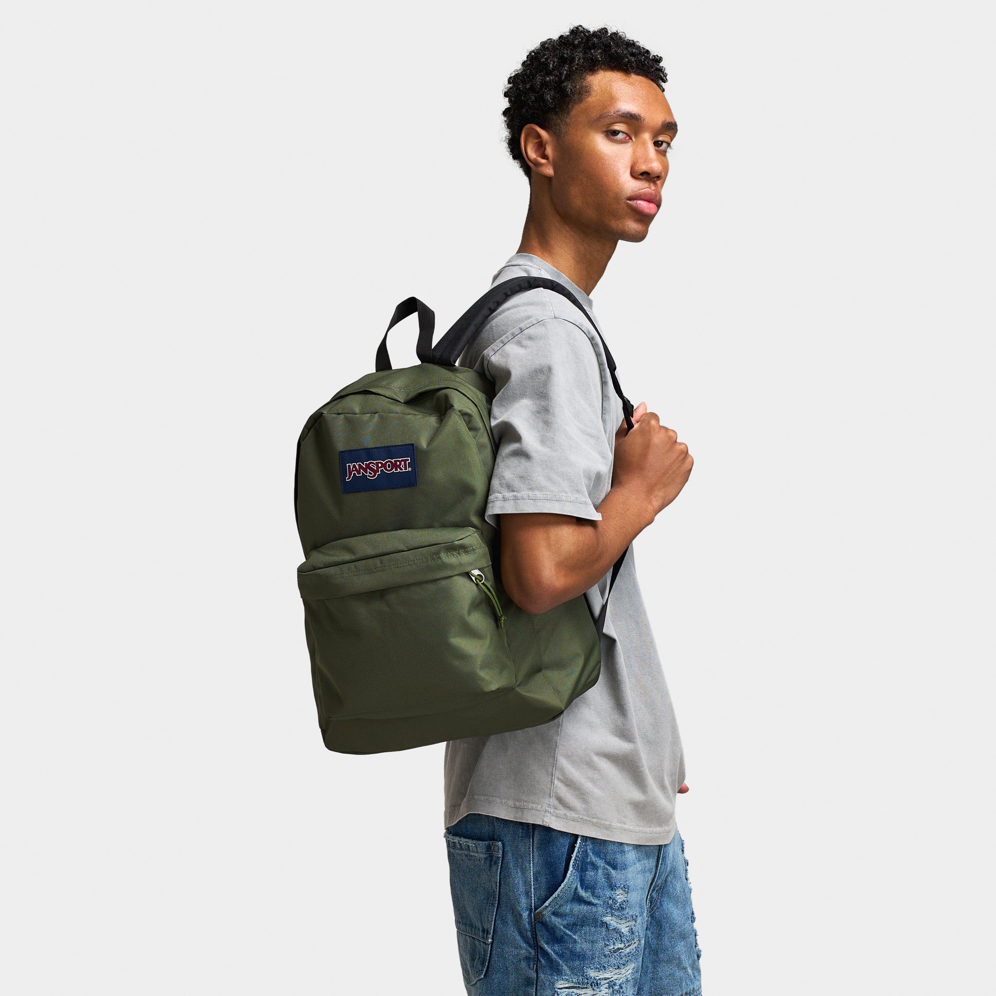 JanSport SuperBreak Plus Backpack / Cargo Green – JD Sports