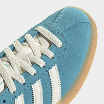 adidas Women's Muenchen Preloved Blue / Off White - Silver Metallic