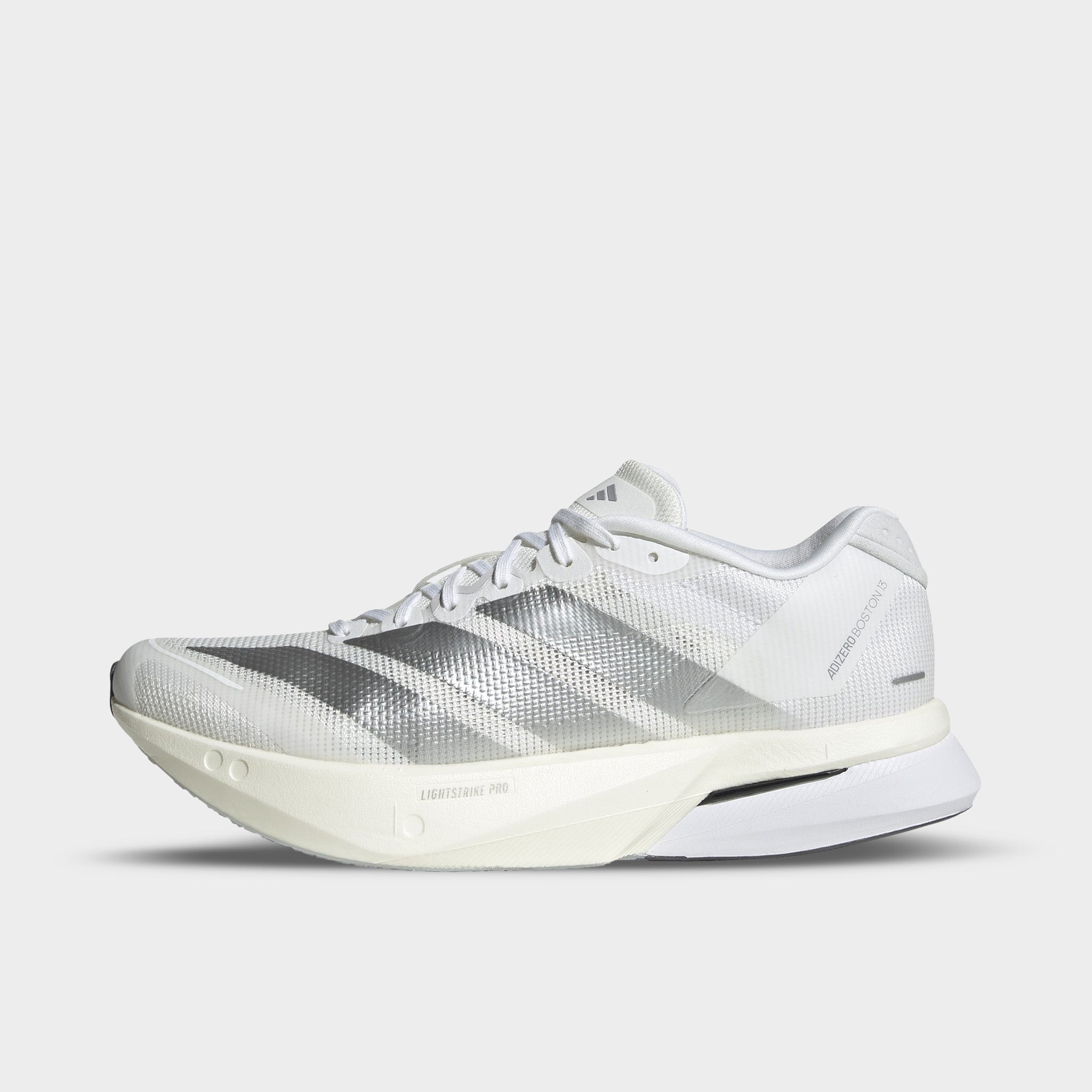 adidas Women's Adizero Boston 13 White / Matte Silver - Dash Grey