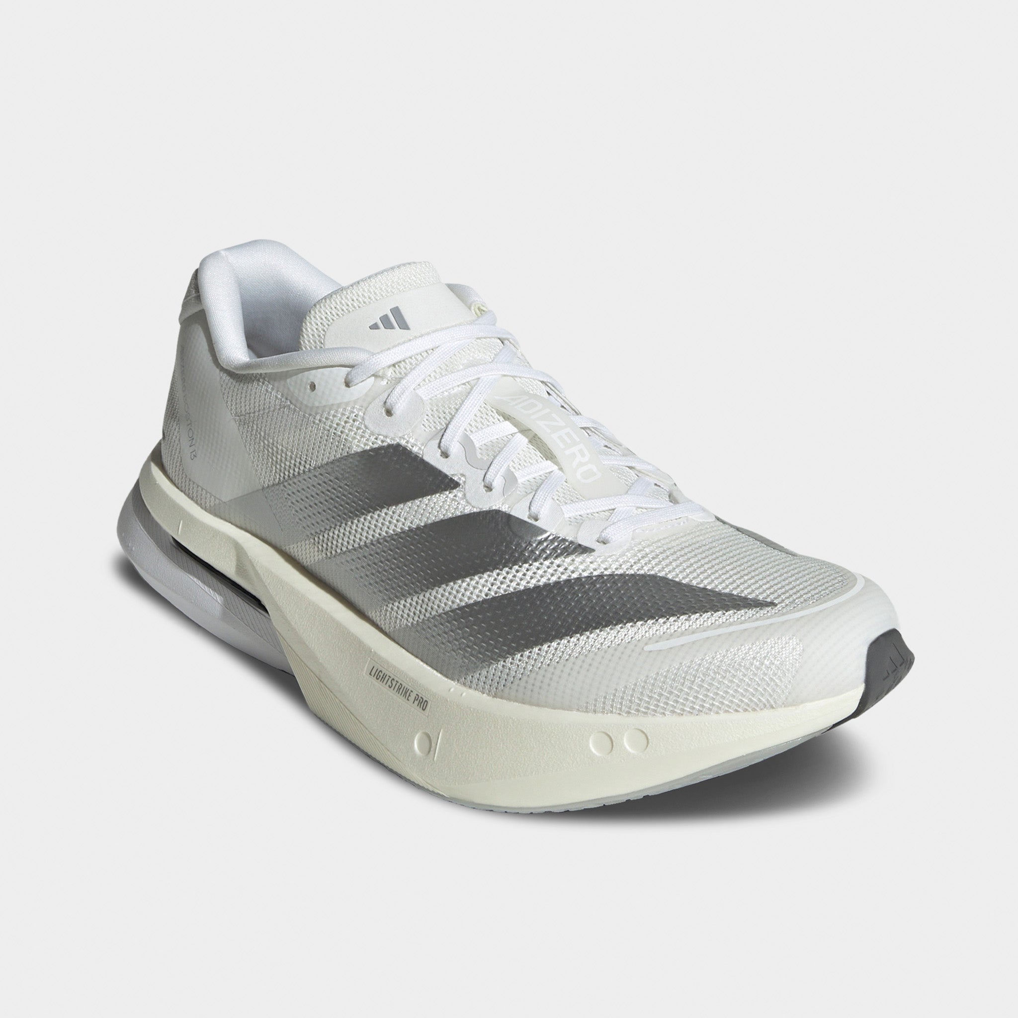 adidas Women's Adizero Boston 13 White / Matte Silver - Dash Grey
