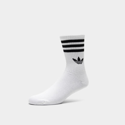 adidas 3 Stripes Crew Socks (3-Pack) / White