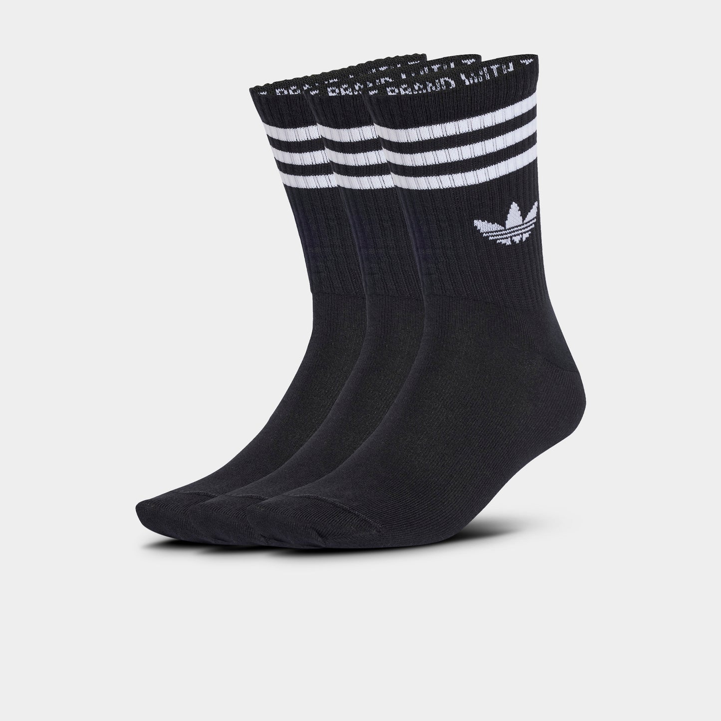 adidas Originals 3 Stripes Crew Socks (3-Pack) / Black