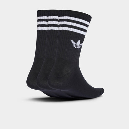 adidas Originals 3 Stripes Crew Socks (3-Pack) / Black