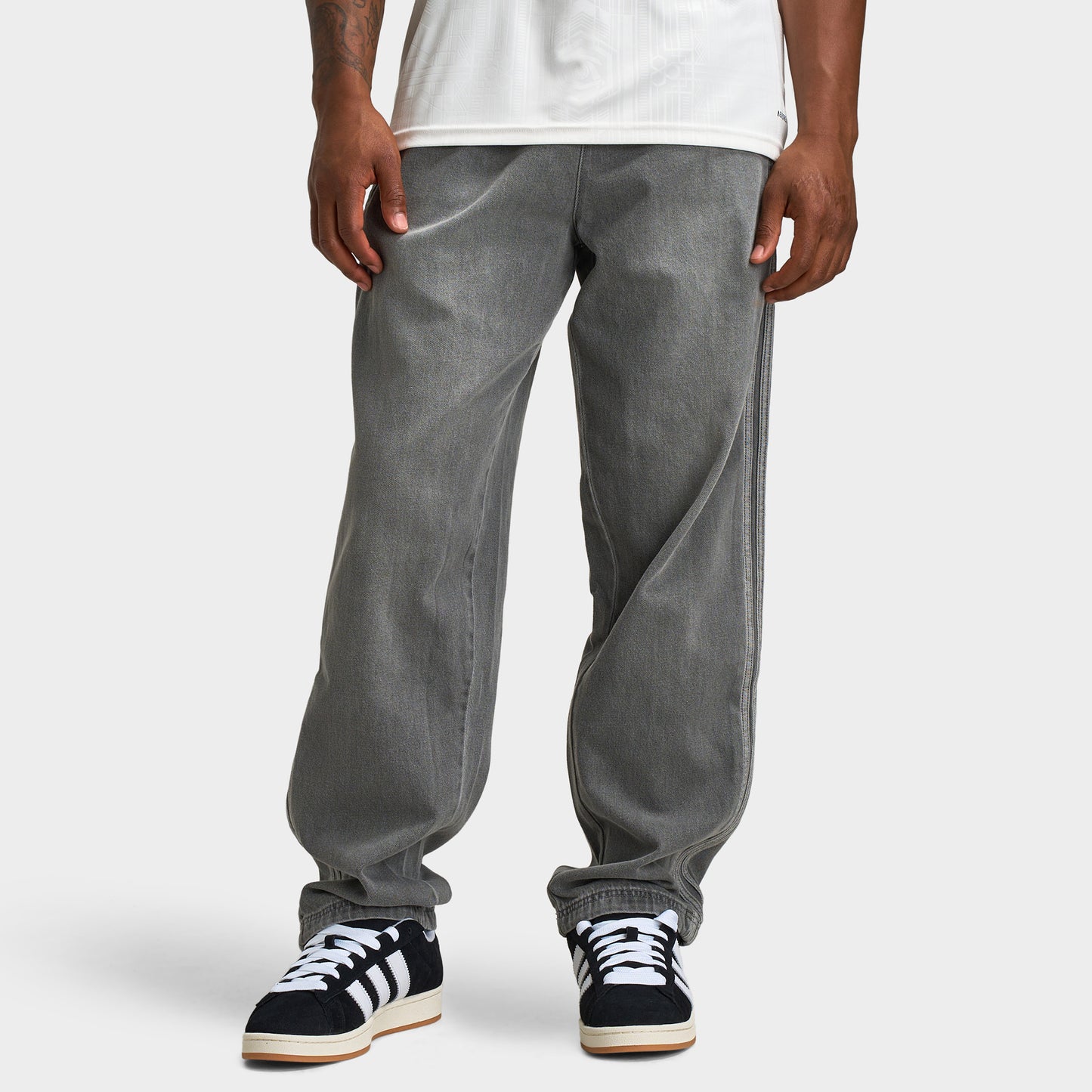 adidas Adicolor Loose Denim Trackpants / Light Denim