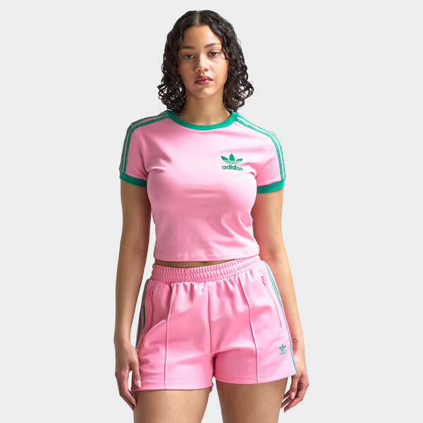 Adidas Women's Baby Tee Bliss Pink / Semi Court Green – JD