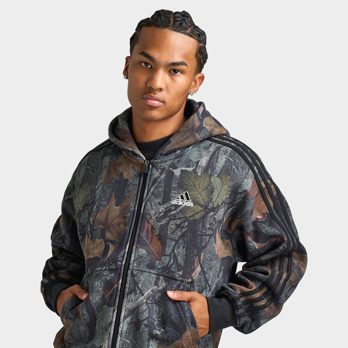 adidas Camo Full Zip Hoodie Black – JD Sports