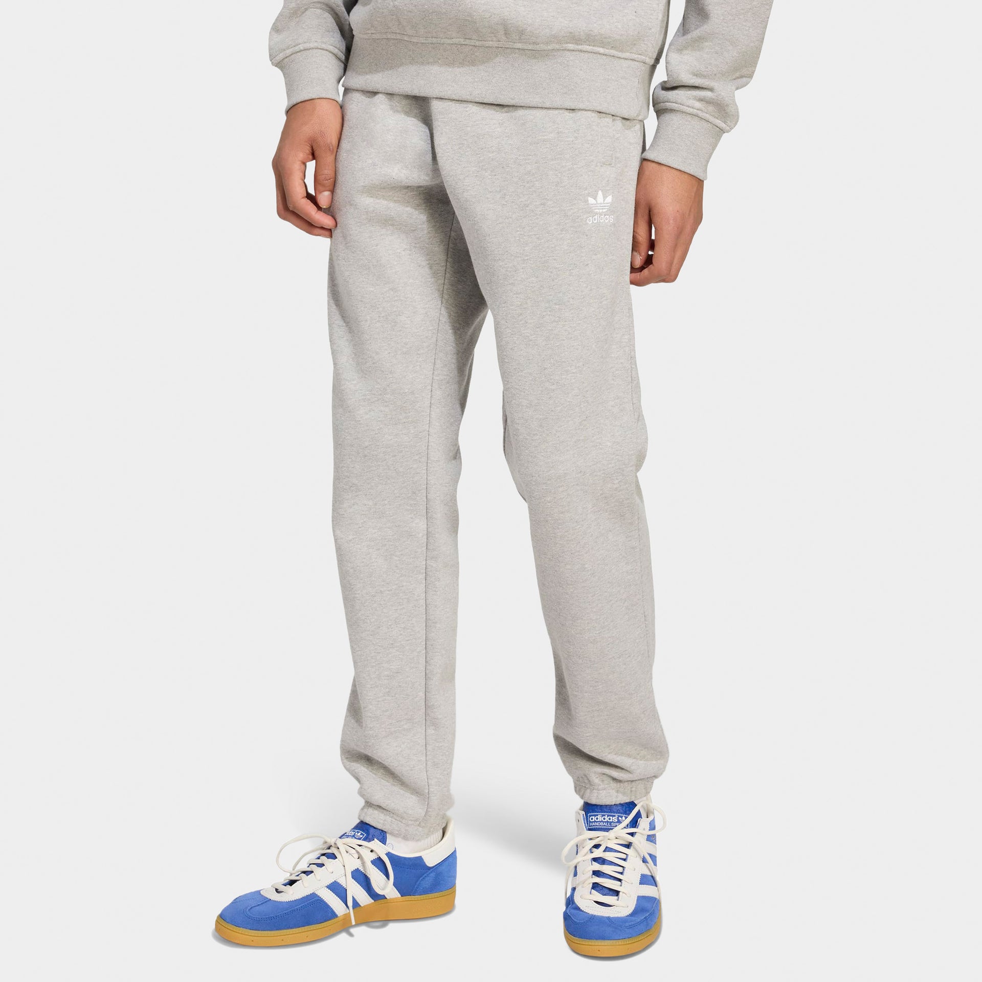 adidas Trefoil Essentials Pantalon Gris Moyen Chiné Blanc – JD
