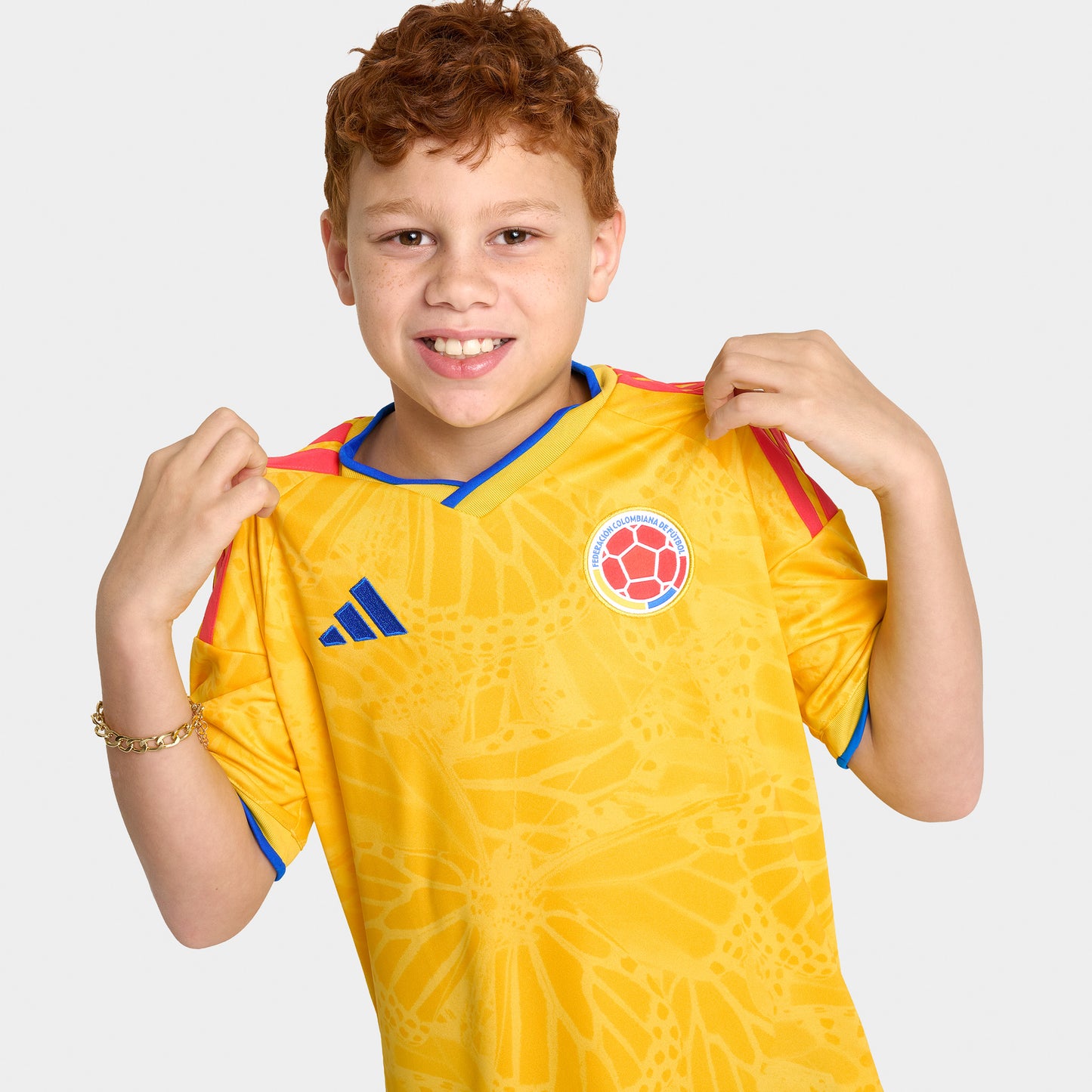 adidas Juniors' Colombia Replica Home Jersey / Yellow