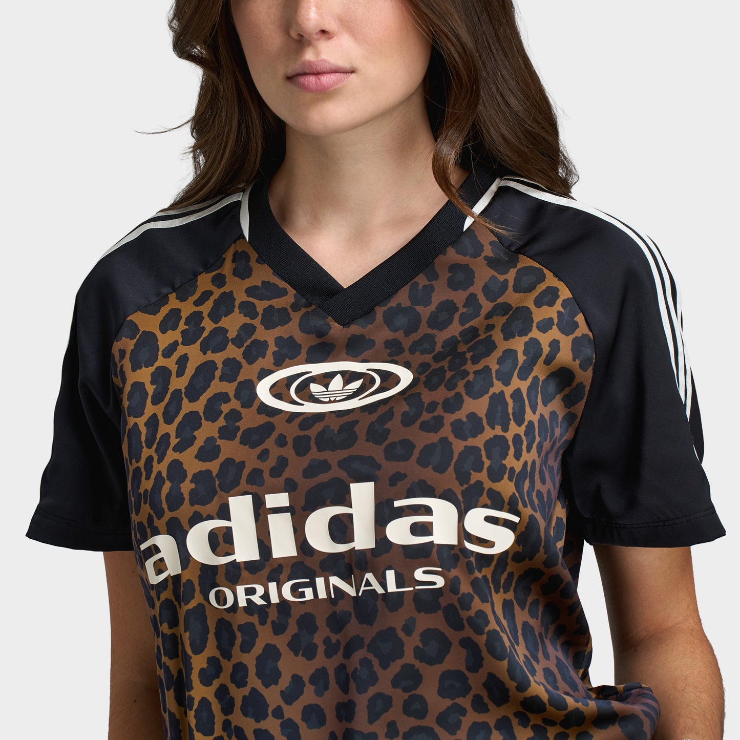 Adidas Women's Satin Football Jersey / Leopard
