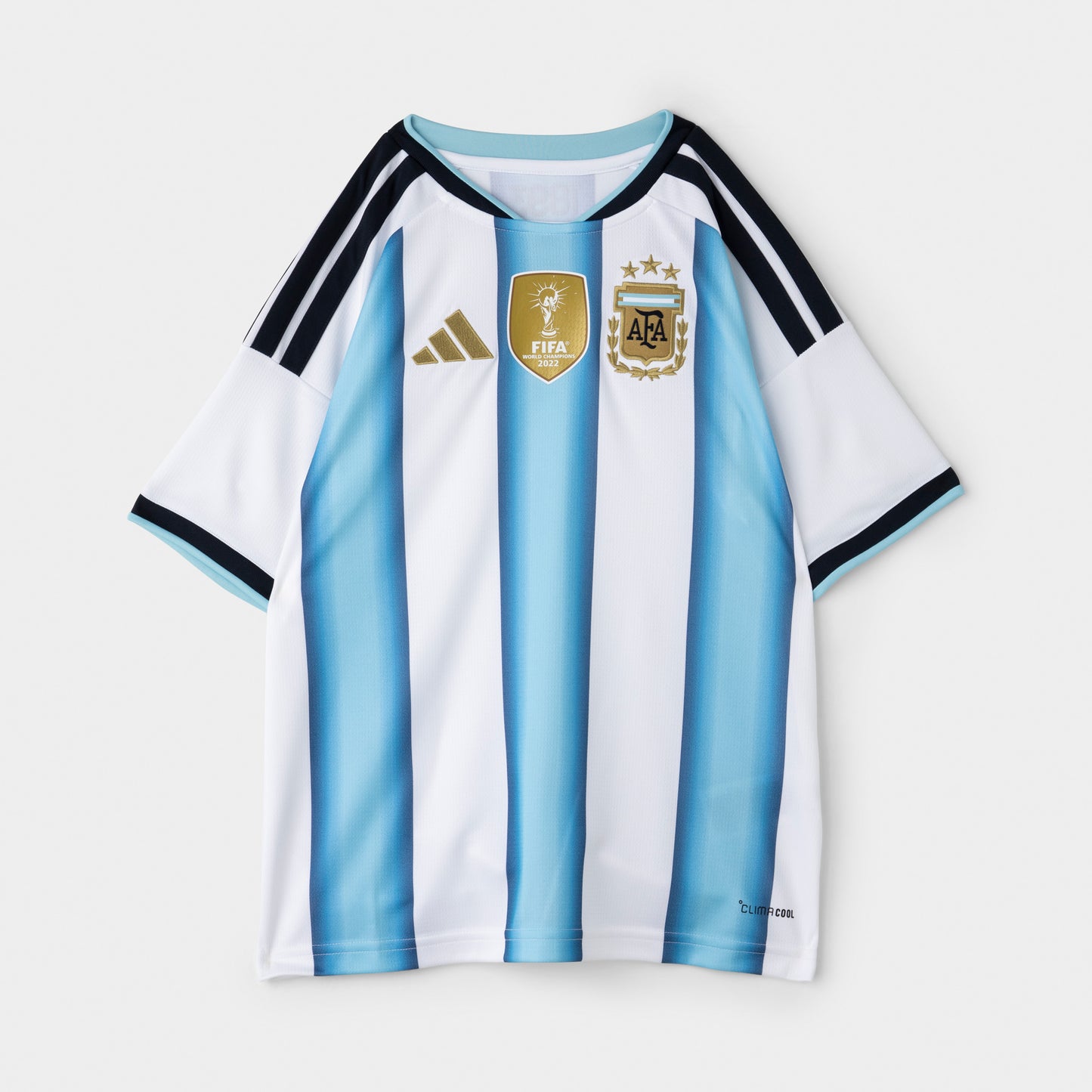 adidas Juniors' Argentina 26 Home Replica Messi Jersey Short Sleeve / White