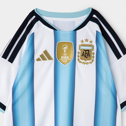adidas Juniors' Argentina 26 Home Replica Messi Jersey Short Sleeve / White