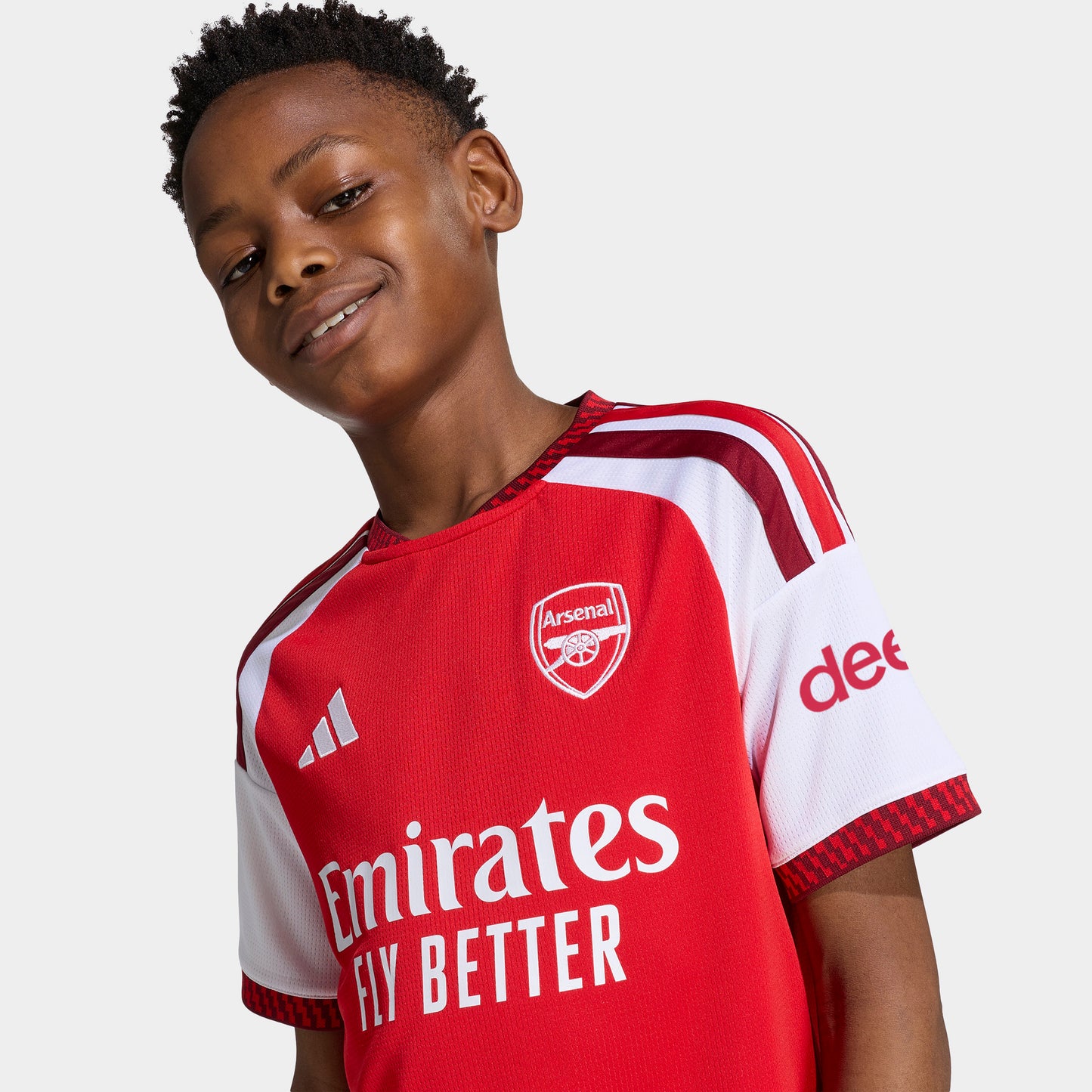 adidas Juniors' Arsenal Home Jersey / Better Scarlet