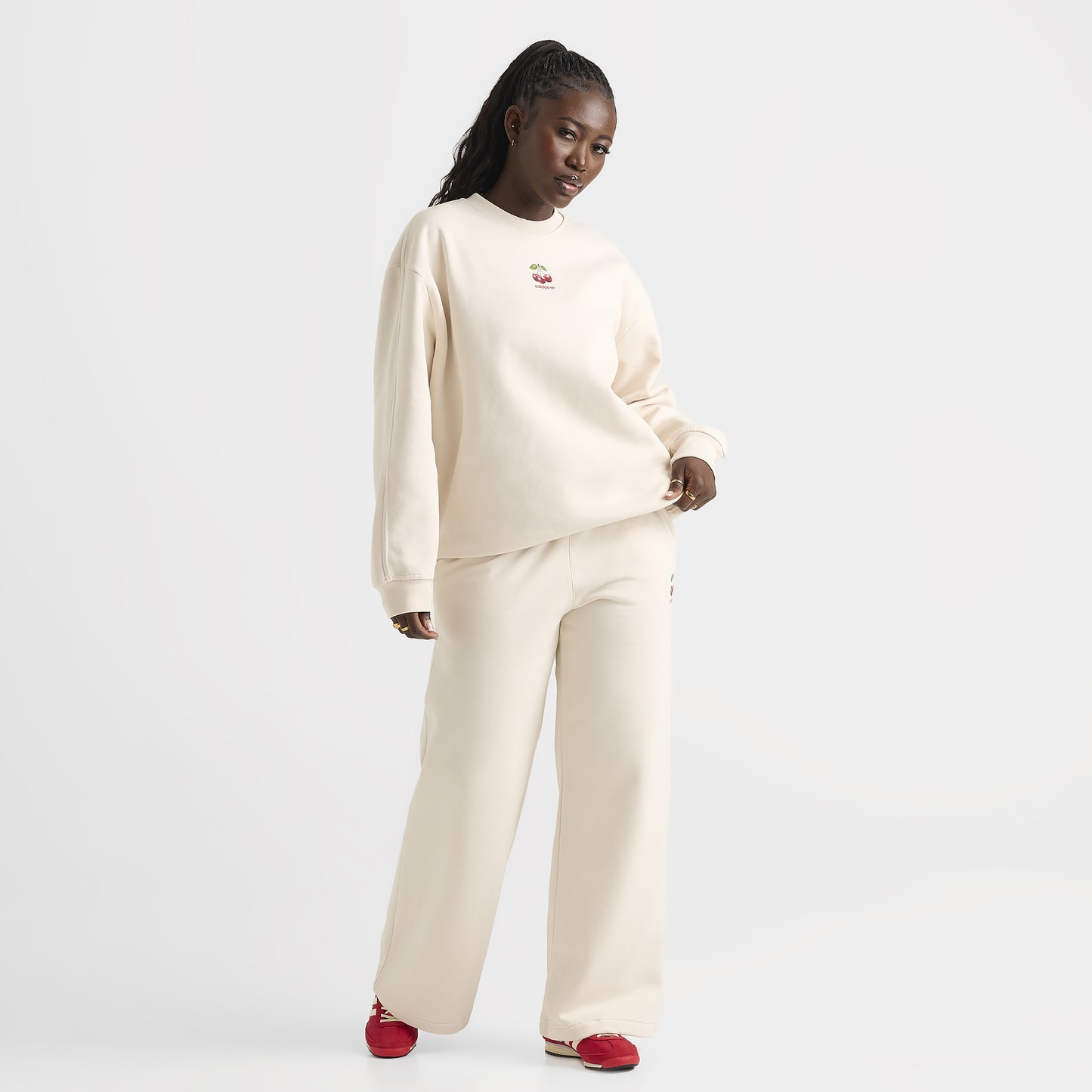 adidas Femme Crewneck Cerise / Blanc Merveilleux