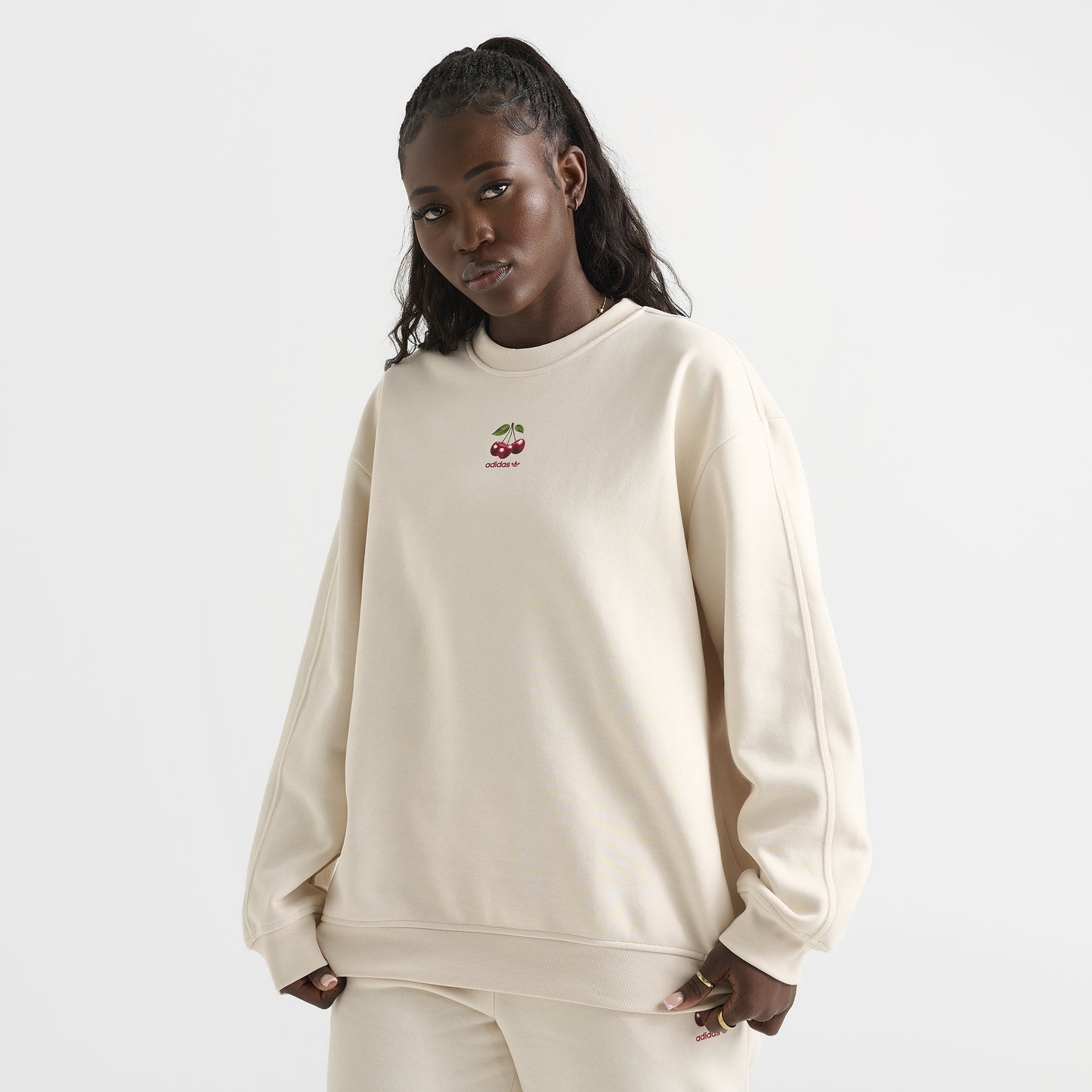 adidas Femme Crewneck Cerise / Blanc Merveilleux