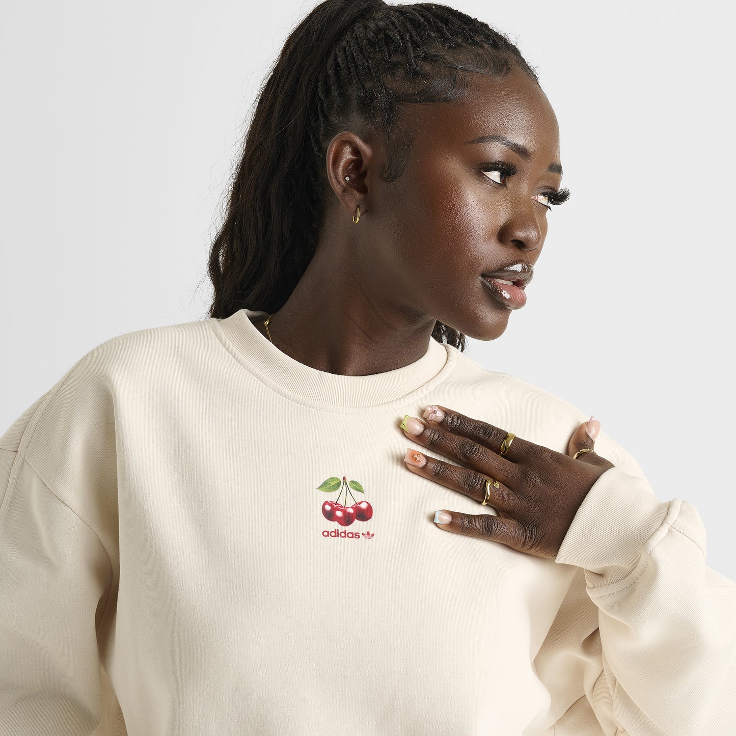 adidas Femme Crewneck Cerise / Blanc Merveilleux