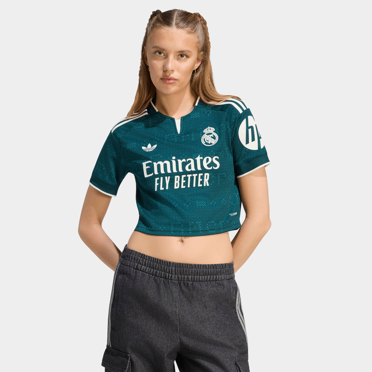 adidas Real Madrid 26/27 Third Cropped Jersey / Aurora Ivy