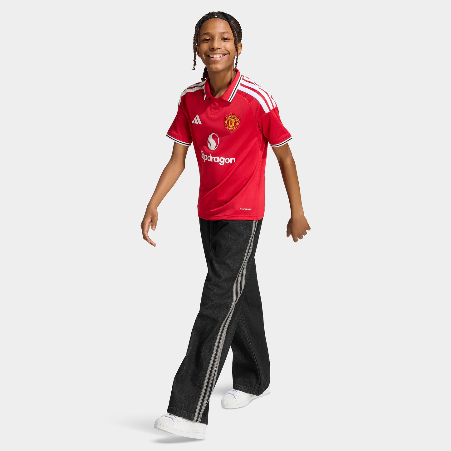 adidas Manchester United Maillot Domicile Enfant / Rouge MUFC