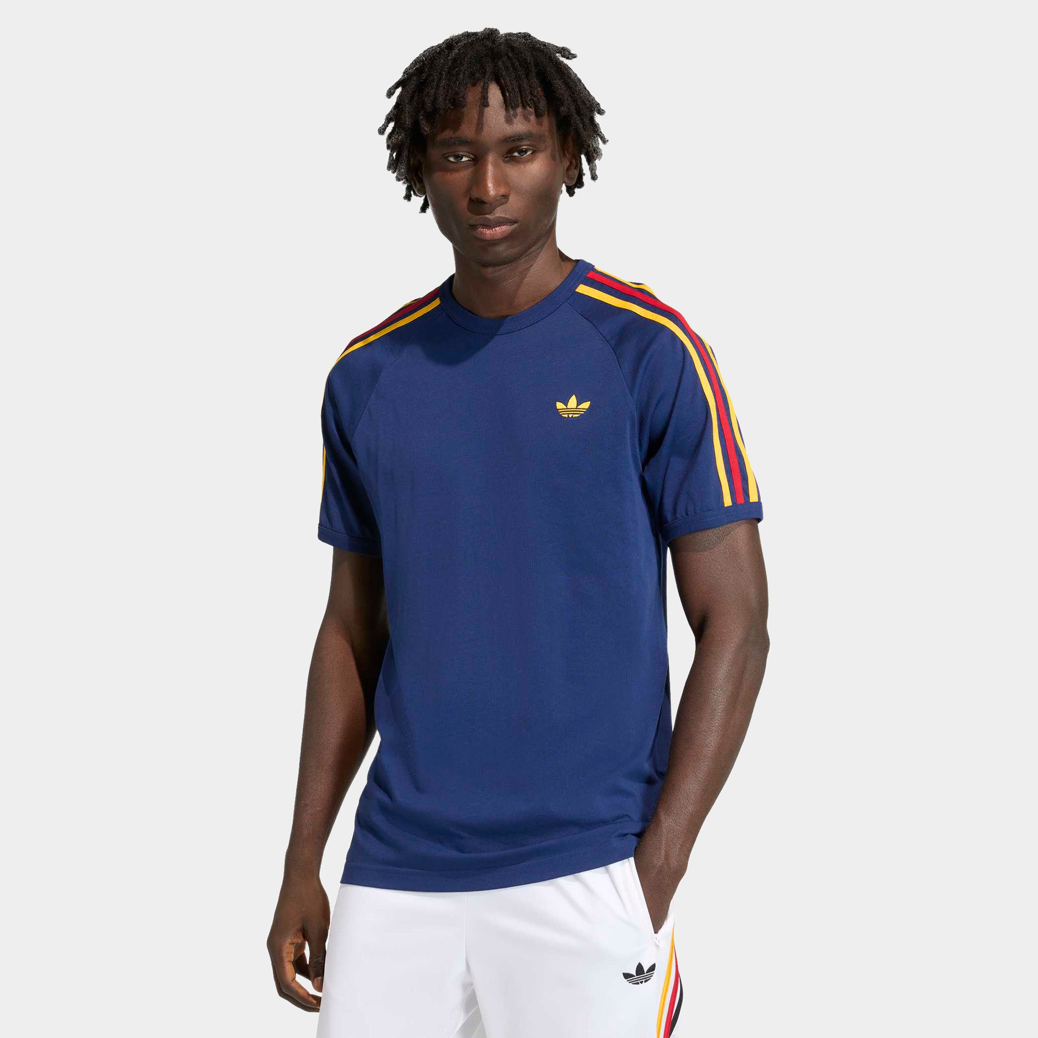 adidas 3-Stripes T-shirt Victory Blue / Bold Green - White – JD Sports