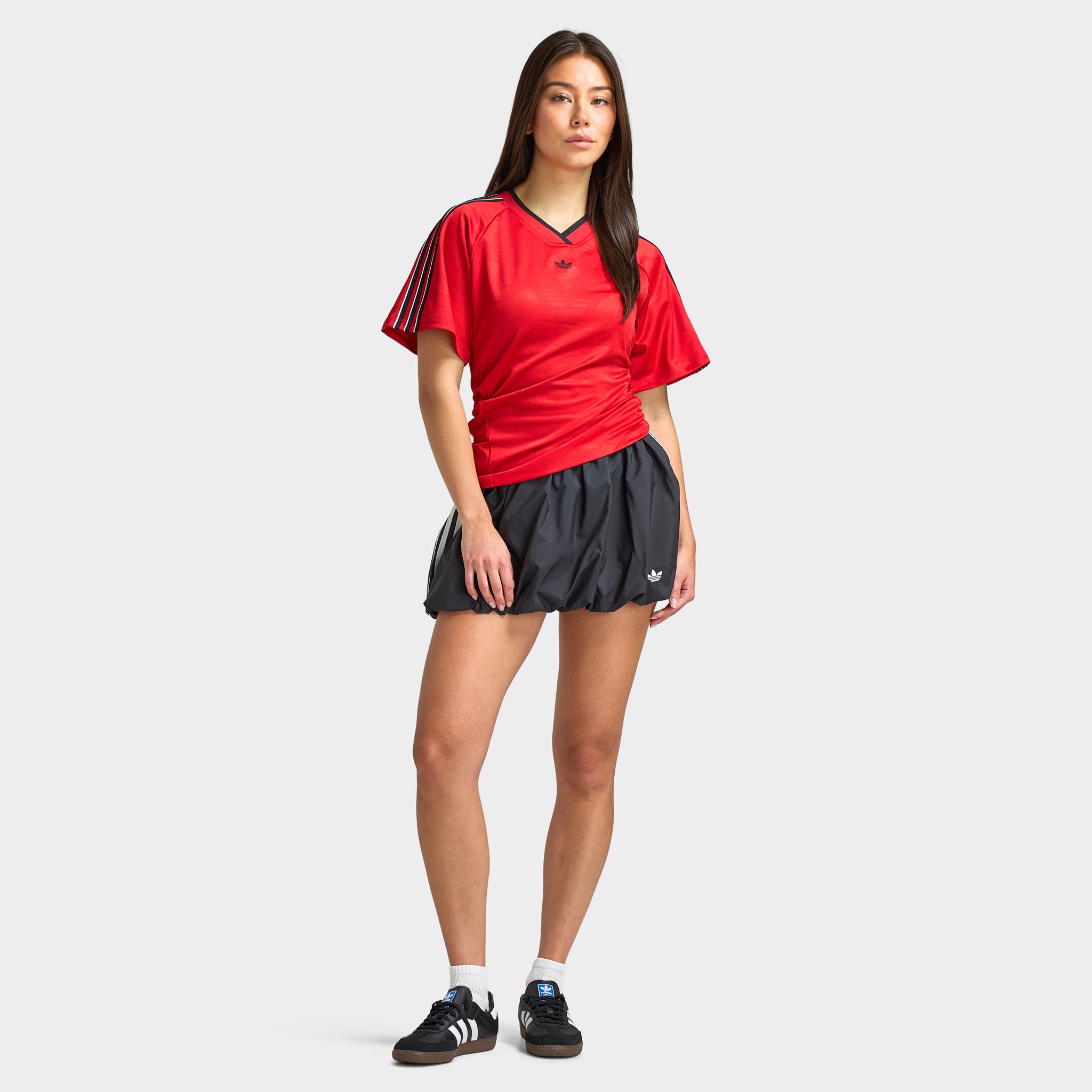 adidas Women's Rouched Football Jersey / Better Scarlet – JD Sports