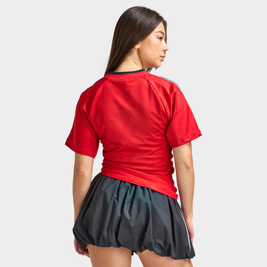 adidas femmes Maillot Rouched Foot / Rouge écarlate
