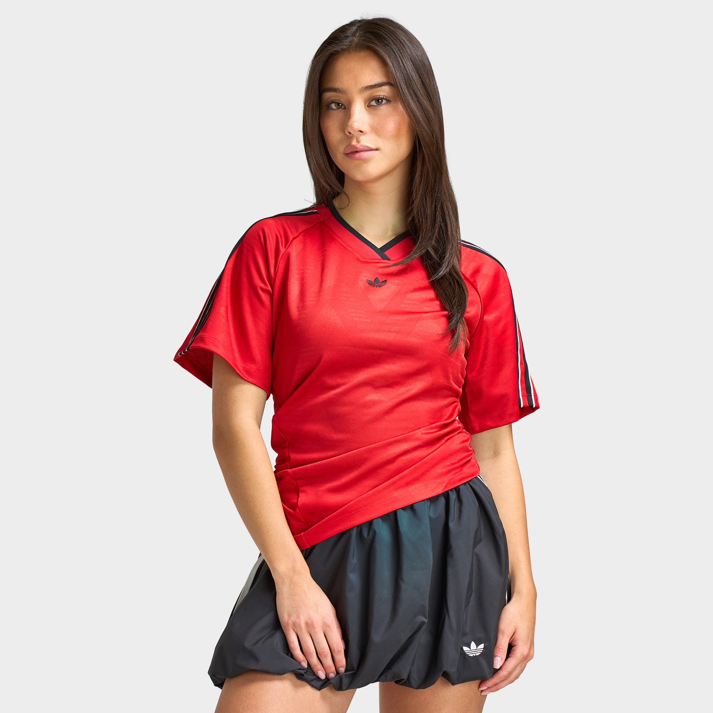 adidas femmes Maillot Rouched Foot / Rouge écarlate