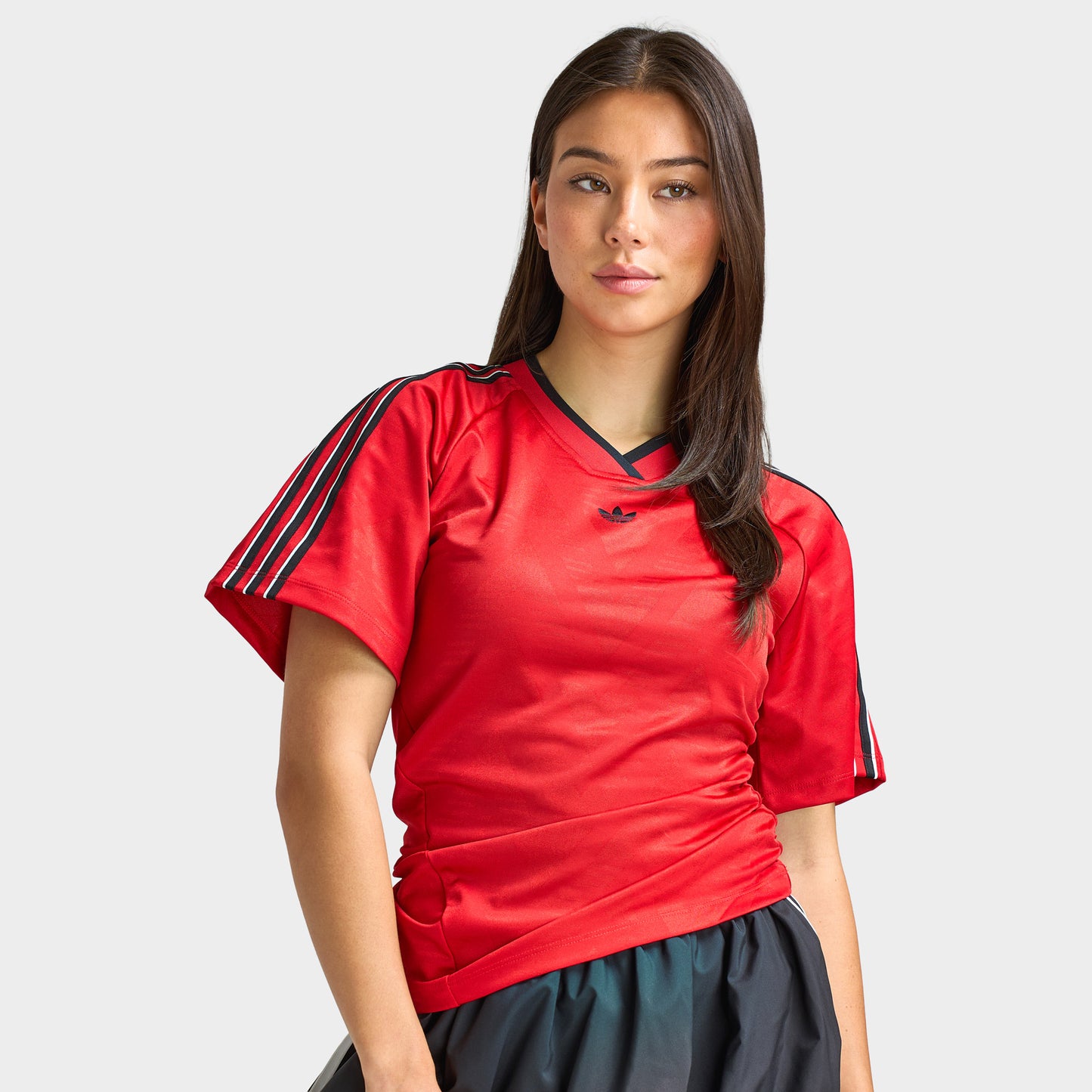 adidas femmes Maillot Rouched Foot / Rouge écarlate