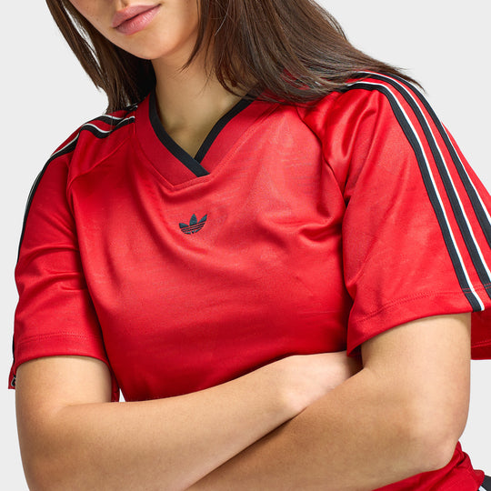 adidas femmes Maillot Rouched Foot / Rouge écarlate