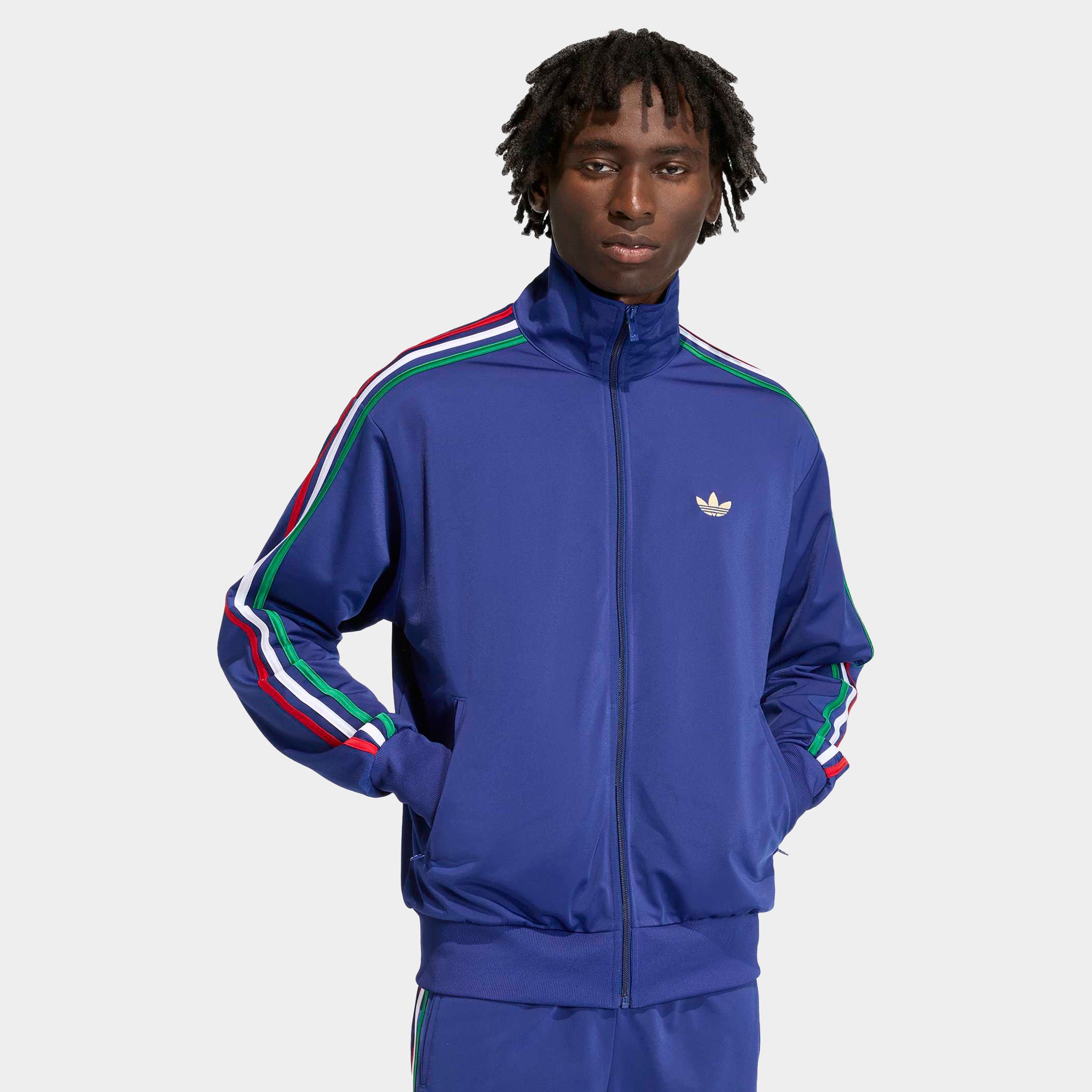 adidas Firebird Track Top Victory Blue / Bold Green - White – JD